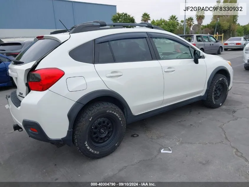 2015 Subaru Xv Crosstrek 2.0I Premium VIN: JF2GPADC9F8330932 Lot: 40304790