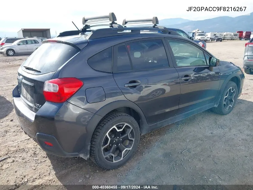 2015 Subaru Xv Crosstrek 2.0I Premium VIN: JF2GPACC9F8216267 Lot: 40360455