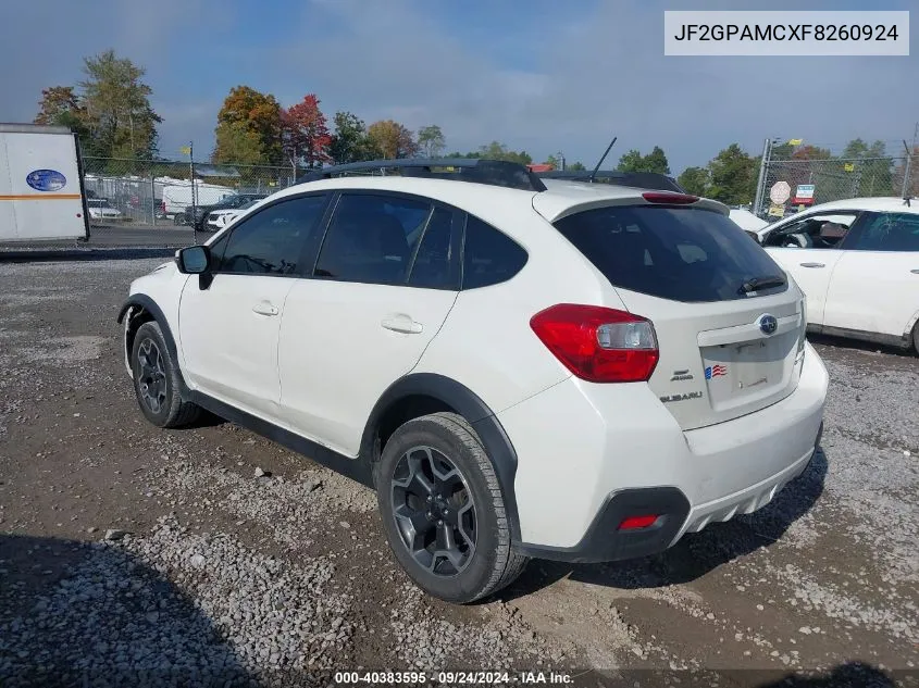 2015 Subaru Xv Crosstrek 2.0I Limited VIN: JF2GPAMCXF8260924 Lot: 40383595