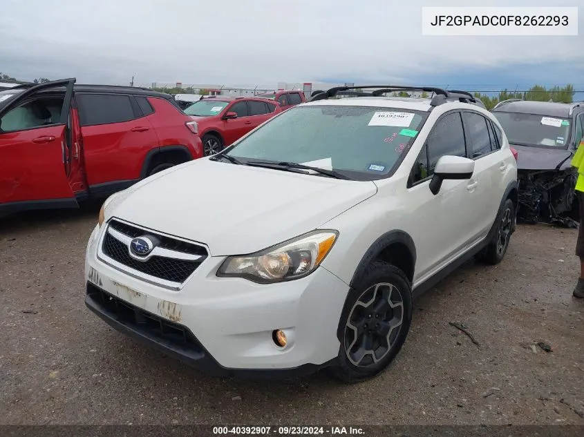 2015 Subaru Xv Crosstrek 2.0I Premium VIN: JF2GPADC0F8262293 Lot: 40392907