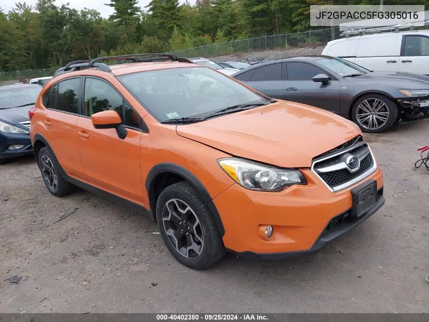 2015 Subaru Xv Crosstrek 2.0I Premium VIN: JF2GPACC5FG305016 Lot: 40402380