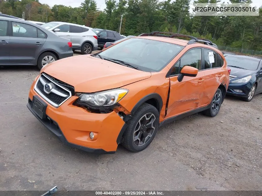 2015 Subaru Xv Crosstrek 2.0I Premium VIN: JF2GPACC5FG305016 Lot: 40402380