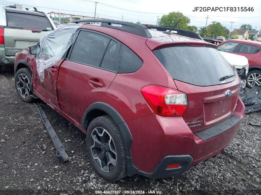 2015 Subaru Xv Crosstrek 2.0I Limited VIN: JF2GPAPC1F8315546 Lot: 40427957