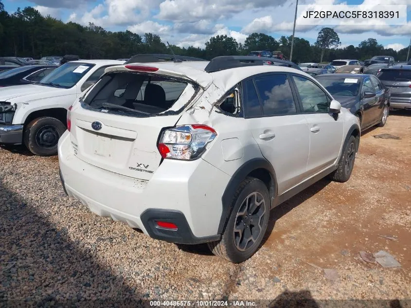 2015 Subaru Xv Crosstrek 2.0I Premium VIN: JF2GPACC5F8318391 Lot: 40486575