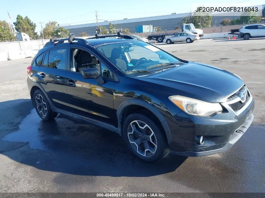 2015 Subaru Xv Crosstrek 2.0I Premium VIN: JF2GPADC0F8216043 Lot: 40499517