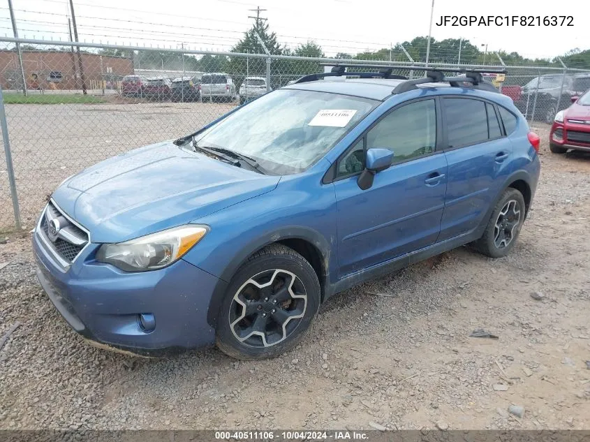 2015 Subaru Xv Crosstrek 2.0I Premium VIN: JF2GPAFC1F8216372 Lot: 40511106