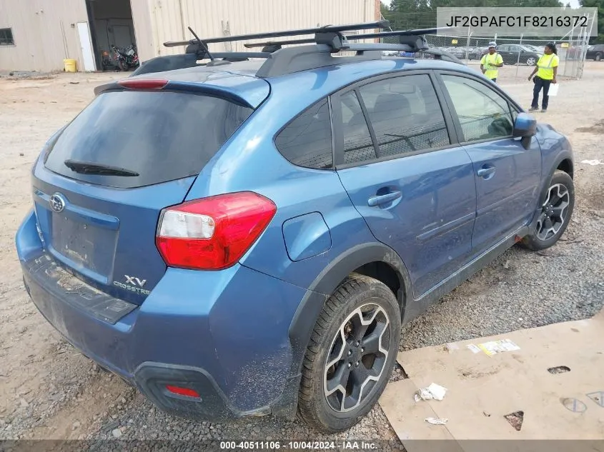 2015 Subaru Xv Crosstrek 2.0I Premium VIN: JF2GPAFC1F8216372 Lot: 40511106