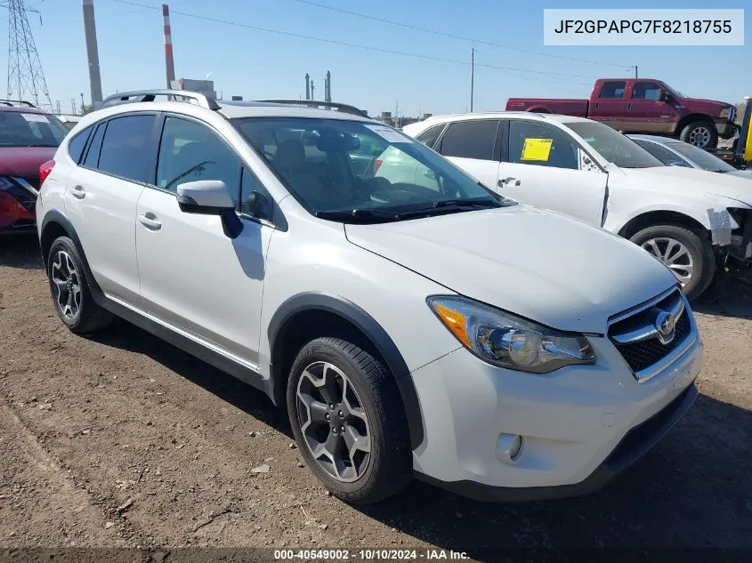 2015 Subaru Xv Crosstrek 2.0I Limited VIN: JF2GPAPC7F8218755 Lot: 40549002