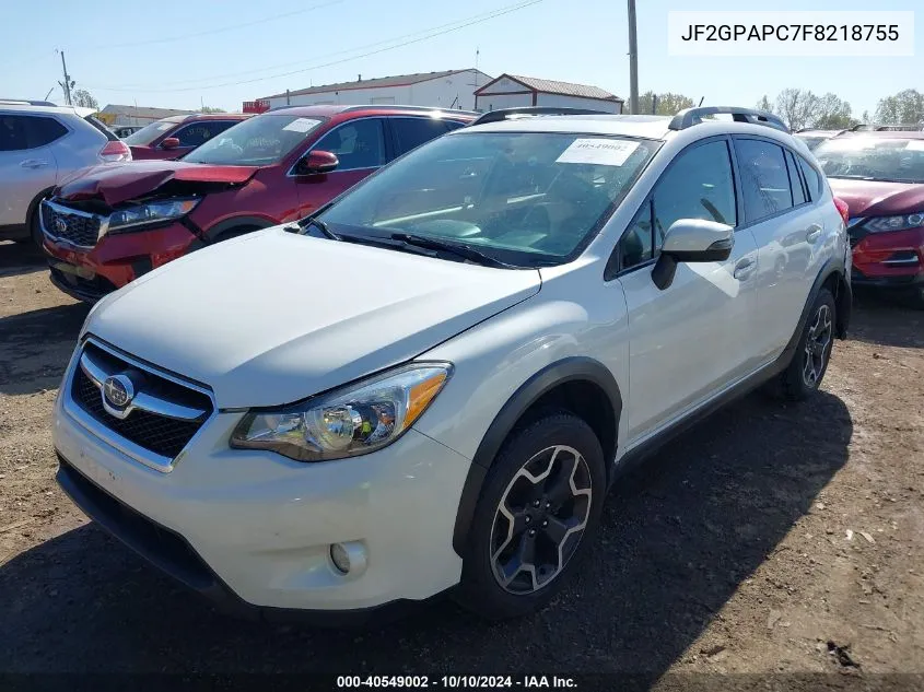 2015 Subaru Xv Crosstrek 2.0I Limited VIN: JF2GPAPC7F8218755 Lot: 40549002