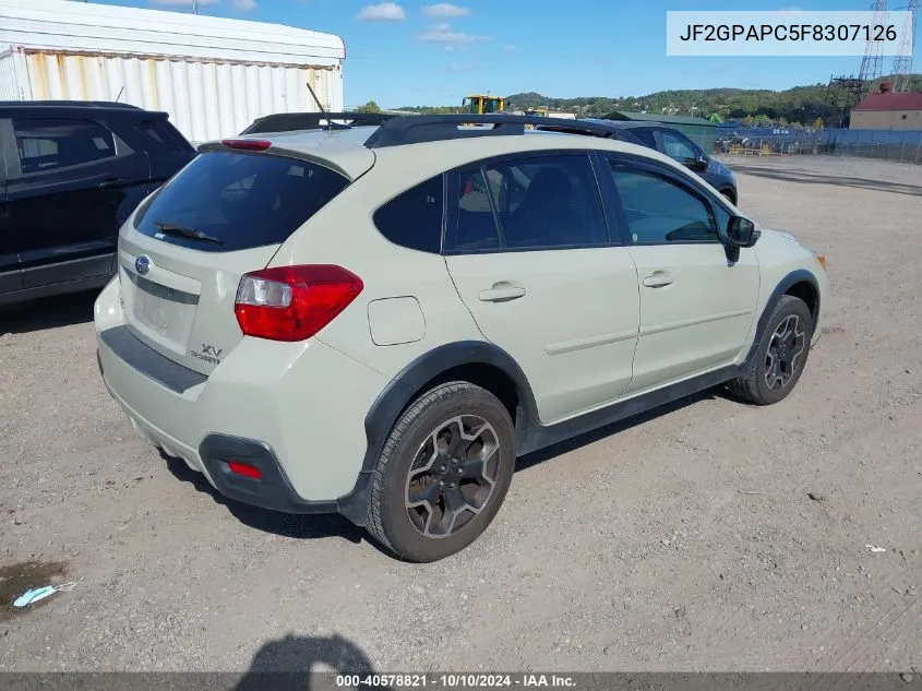 2015 Subaru Xv Crosstrek 2.0I Limited VIN: JF2GPAPC5F8307126 Lot: 40578821