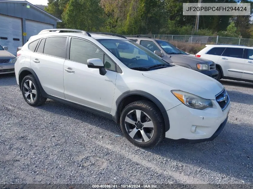 2015 Subaru Xv Crosstrek Hybrid Touring VIN: JF2GPBPC4FH294424 Lot: 40596741