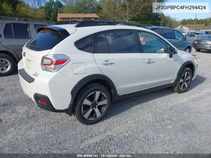 2015 Subaru Xv Crosstrek Hybrid Touring VIN: JF2GPBPC4FH294424 Lot: 40596741