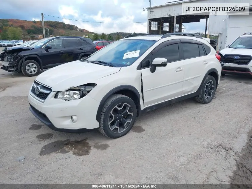 2015 Subaru Xv Crosstrek 2.0I Limited VIN: JF2GPAPC8F8326009 Lot: 40611211