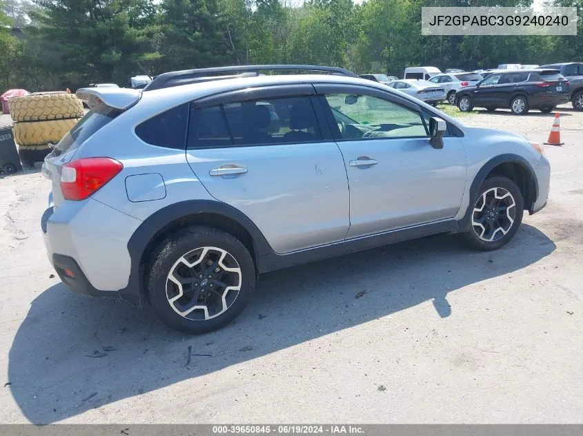 2016 Subaru Crosstrek 2.0I Premium VIN: JF2GPABC3G9240240 Lot: 39650845