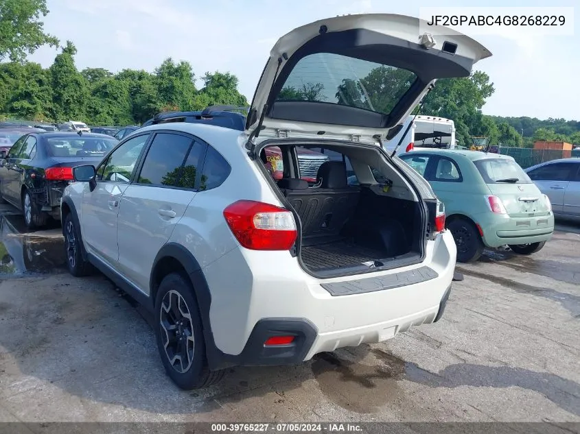 2016 Subaru Crosstrek 2.0I Premium VIN: JF2GPABC4G8268229 Lot: 39765227