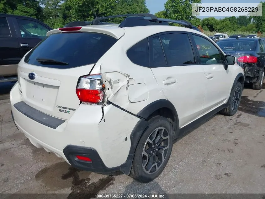 2016 Subaru Crosstrek 2.0I Premium VIN: JF2GPABC4G8268229 Lot: 39765227