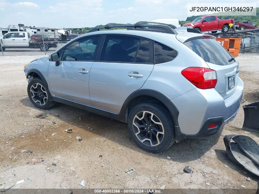 2016 Subaru Crosstrek 2.0I Limited VIN: JF2GPANC1GH346297 Lot: 40002366