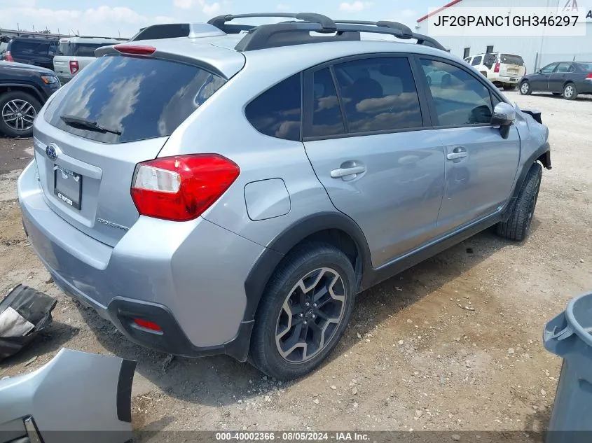 2016 Subaru Crosstrek 2.0I Limited VIN: JF2GPANC1GH346297 Lot: 40002366