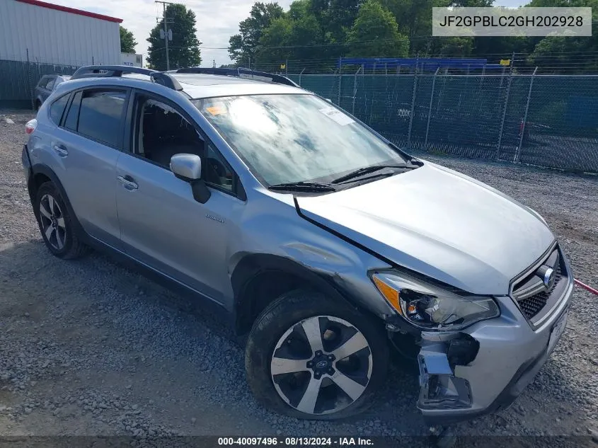 2016 Subaru Crosstrek Hybrid Touring VIN: JF2GPBLC2GH202928 Lot: 40097496