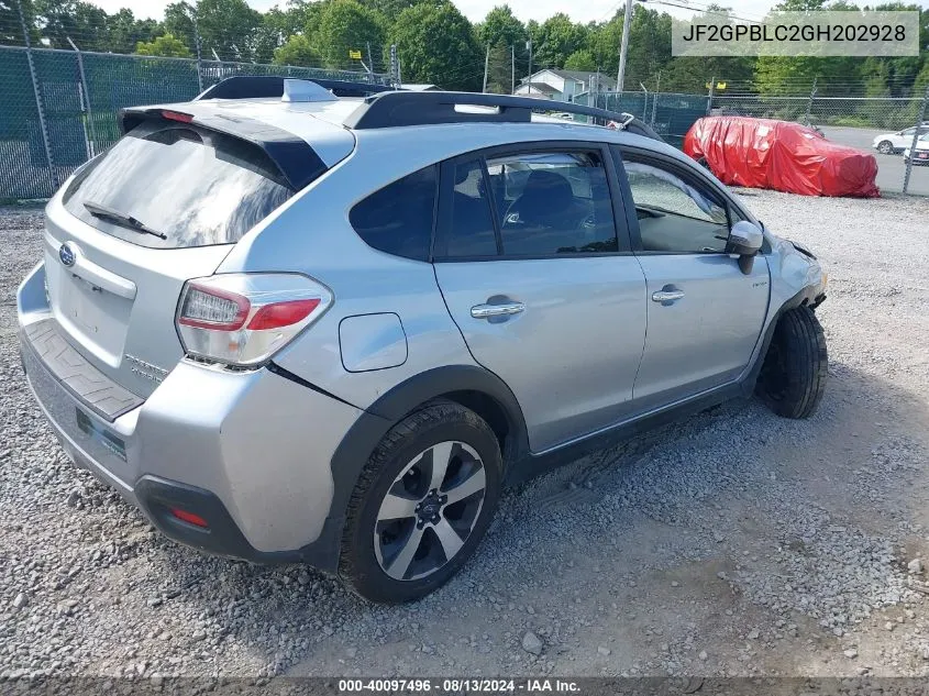 2016 Subaru Crosstrek Hybrid Touring VIN: JF2GPBLC2GH202928 Lot: 40097496