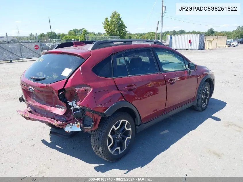 2016 Subaru Crosstrek 2.0I Premium VIN: JF2GPADC5G8261822 Lot: 40163740