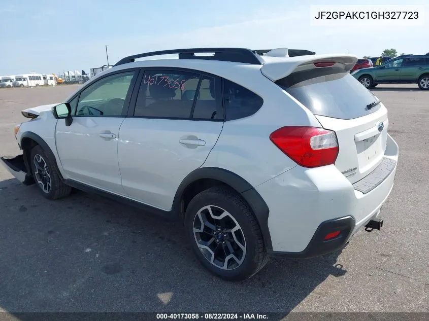 2016 Subaru Crosstrek 2.0I Limited VIN: JF2GPAKC1GH327723 Lot: 40173058