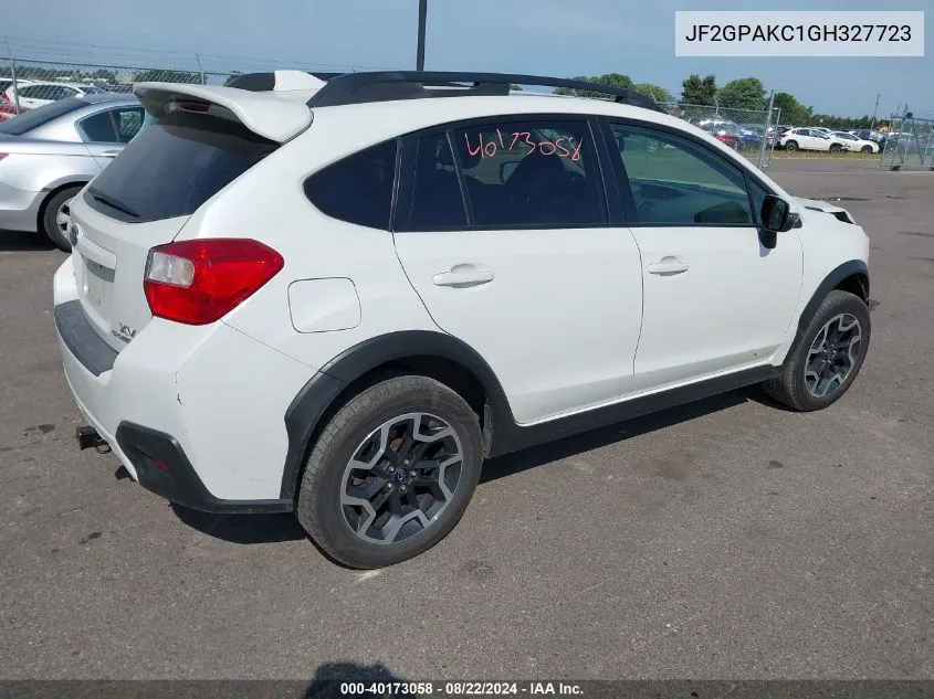 2016 Subaru Crosstrek 2.0I Limited VIN: JF2GPAKC1GH327723 Lot: 40173058