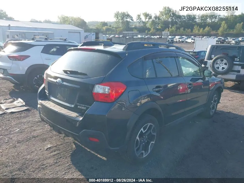 2016 Subaru Crosstrek 2.0I Limited VIN: JF2GPAKCXG8255114 Lot: 40189912