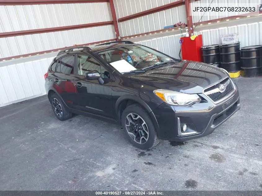 2016 Subaru Crosstrek 2.0I Premium VIN: JF2GPABC7G8232633 Lot: 40190527