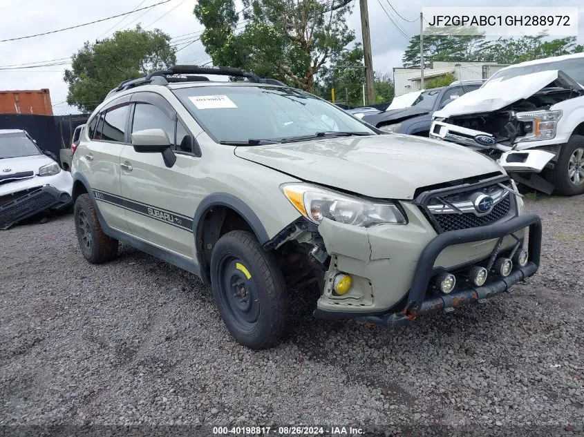 2016 Subaru Crosstrek 2.0I Premium VIN: JF2GPABC1GH288972 Lot: 40198817