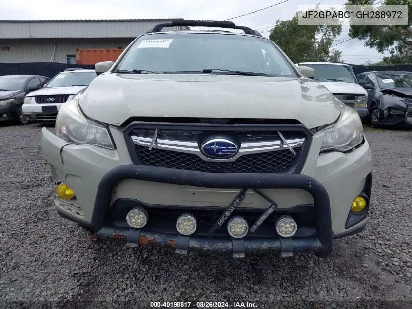 2016 Subaru Crosstrek 2.0I Premium VIN: JF2GPABC1GH288972 Lot: 40198817