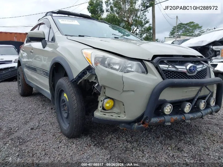 2016 Subaru Crosstrek 2.0I Premium VIN: JF2GPABC1GH288972 Lot: 40198817