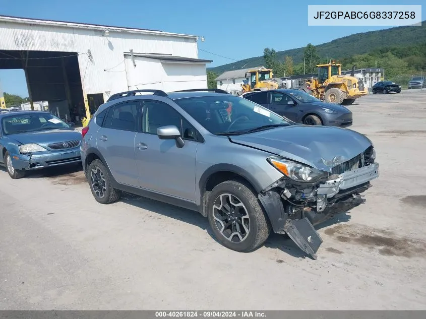 2016 Subaru Crosstrek 2.0I Premium VIN: JF2GPABC6G8337258 Lot: 40261824