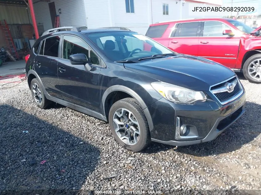 2016 Subaru Crosstrek 2.0I Premium VIN: JF2GPABC9G8292039 Lot: 40297268