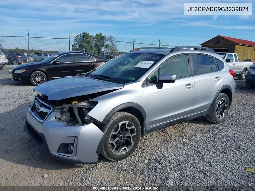 2016 Subaru Crosstrek 2.0I Premium VIN: JF2GPADC9G8239824 Lot: 40310643