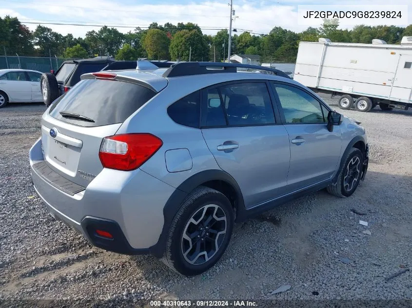 2016 Subaru Crosstrek 2.0I Premium VIN: JF2GPADC9G8239824 Lot: 40310643