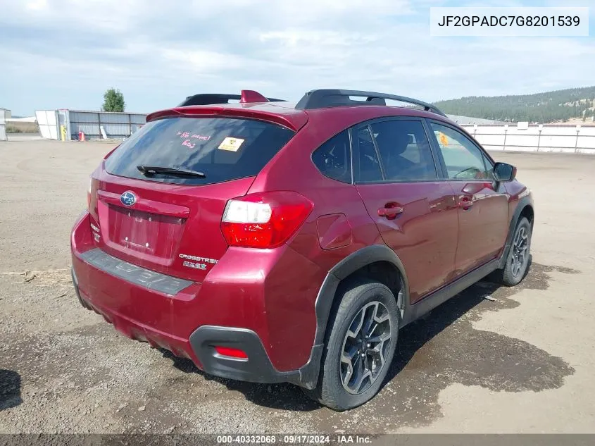 2016 Subaru Crosstrek 2.0I Premium VIN: JF2GPADC7G8201539 Lot: 40332068