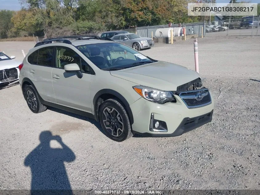 2016 Subaru Crosstrek 2.0I Premium VIN: JF2GPABC1G8308217 Lot: 40371737