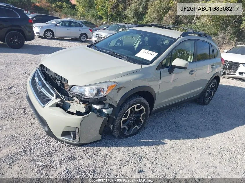 2016 Subaru Crosstrek 2.0I Premium VIN: JF2GPABC1G8308217 Lot: 40371737