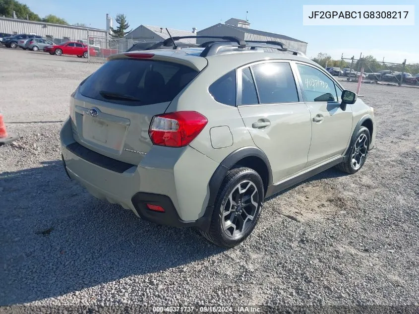 2016 Subaru Crosstrek 2.0I Premium VIN: JF2GPABC1G8308217 Lot: 40371737