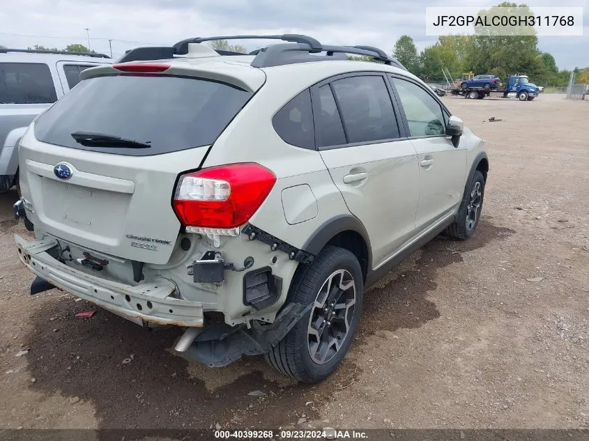 2016 Subaru Crosstrek 2.0I Limited VIN: JF2GPALC0GH311768 Lot: 40399268