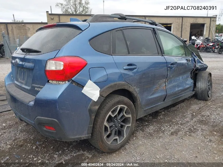 2016 Subaru Crosstrek 2.0I Limited VIN: JF2GPALC7G8240391 Lot: 40402634