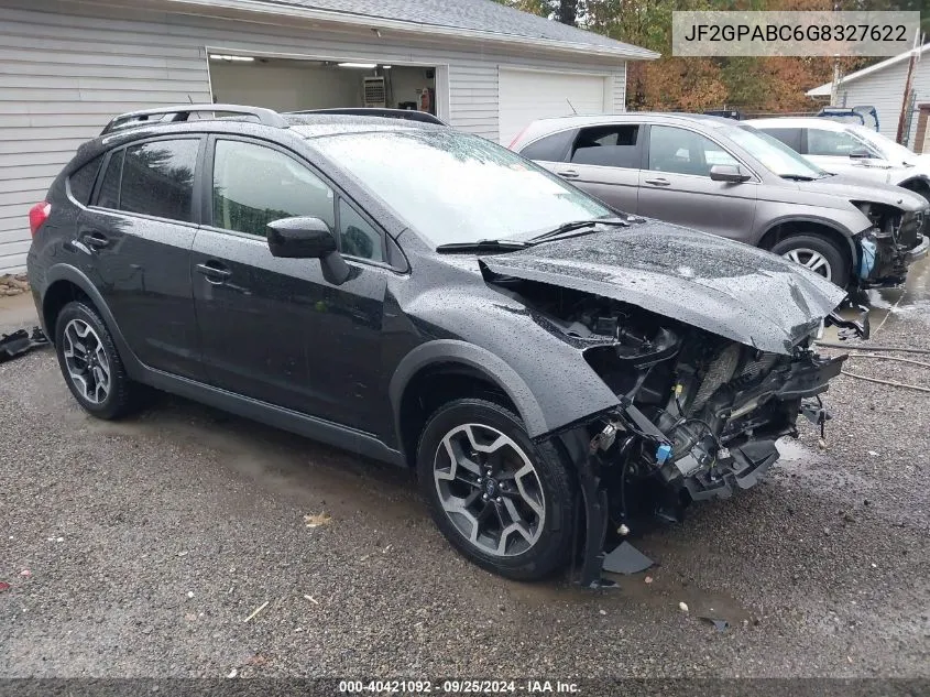 2016 Subaru Crosstrek 2.0I Premium VIN: JF2GPABC6G8327622 Lot: 40421092