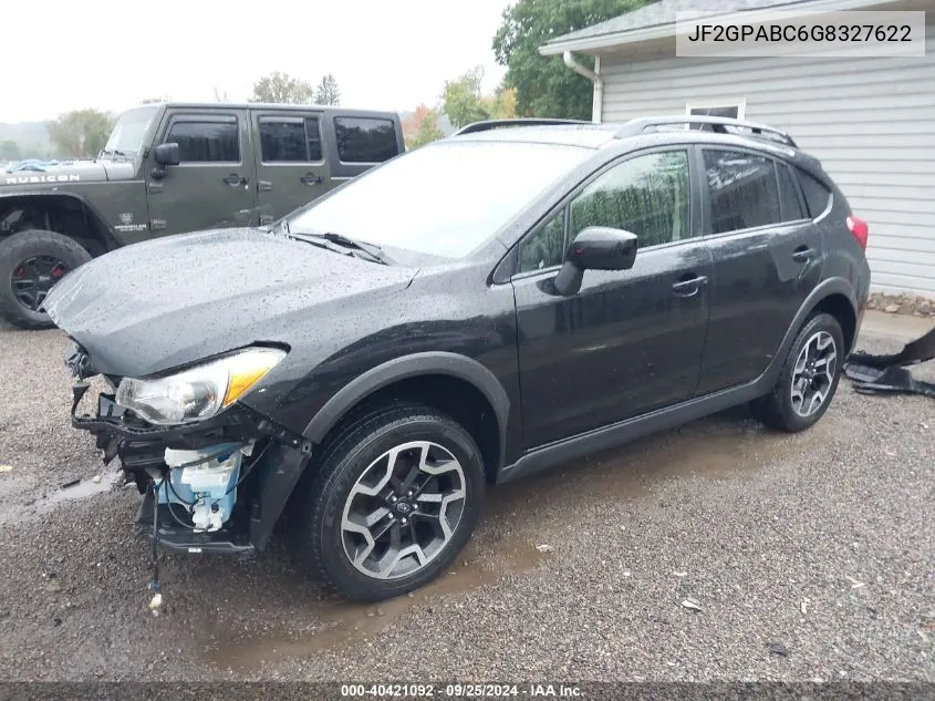 2016 Subaru Crosstrek 2.0I Premium VIN: JF2GPABC6G8327622 Lot: 40421092