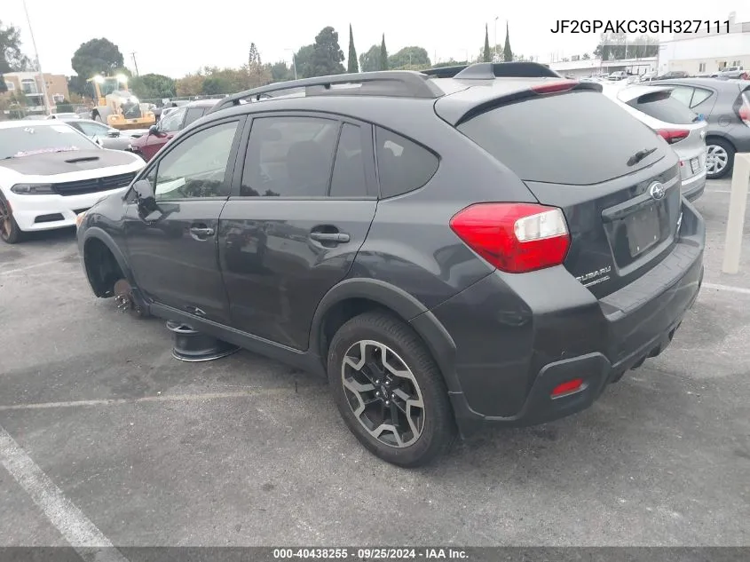 2016 Subaru Crosstrek 2.0I Limited VIN: JF2GPAKC3GH327111 Lot: 40438255