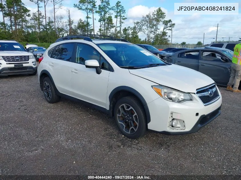 2016 Subaru Crosstrek 2.0I Premium VIN: JF2GPABC4G8241824 Lot: 40444240