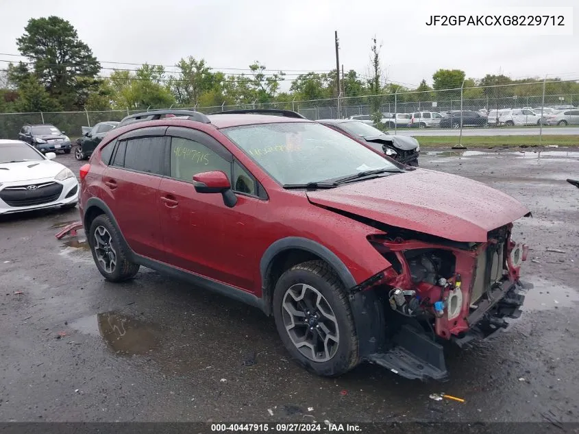 2016 Subaru Crosstrek 2.0I Limited VIN: JF2GPAKCXG8229712 Lot: 40447915