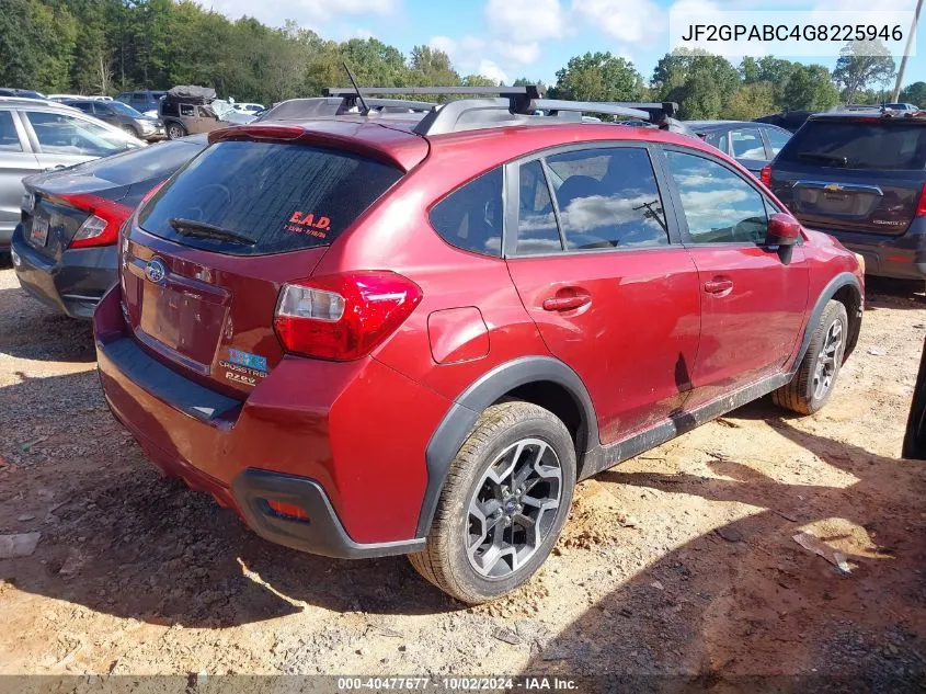 2016 Subaru Crosstrek 2.0I Premium VIN: JF2GPABC4G8225946 Lot: 40477677