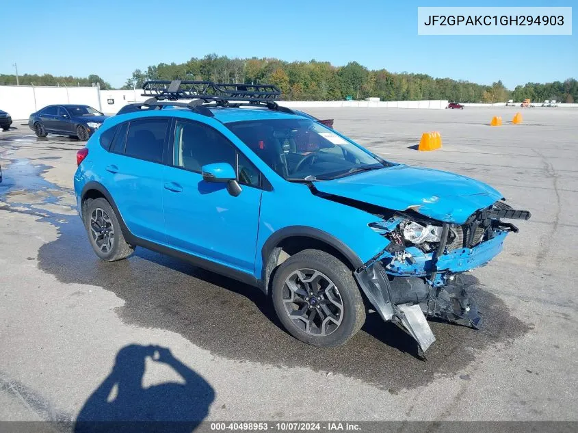 2016 Subaru Crosstrek 2.0I Limited VIN: JF2GPAKC1GH294903 Lot: 40498953