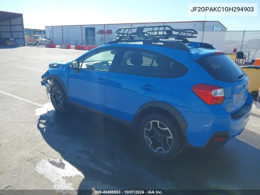 2016 Subaru Crosstrek 2.0I Limited VIN: JF2GPAKC1GH294903 Lot: 40498953